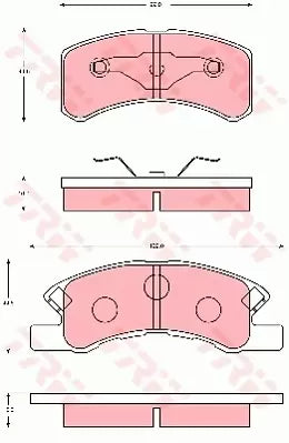 Brake Pad Set, Disc Brake GDB7114AT - TRW