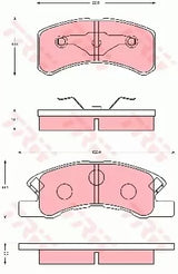 Brake Pad Set, Disc Brake GDB7114DT - TRW