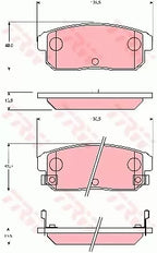 Brake Pad Set, Disc Brake GDB7184DT - TRW