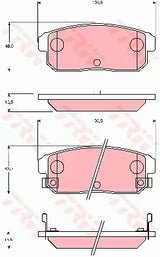 Brake Pad Set, Disc Brake GDB7184DT - TRW