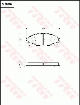 Brake Pad Set, Disc Brake GDB7188DT - TRW