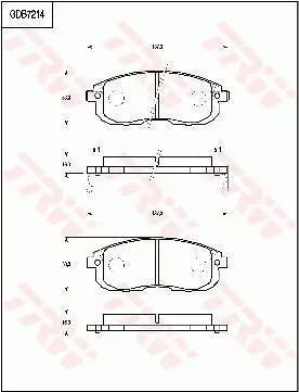 Brake Pad Set, Disc Brake GDB7214 - TRW