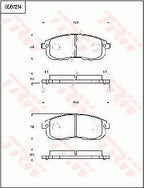 Brake Pad Set, Disc Brake GDB7214 - TRW