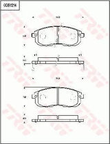 Brake Pad Set, Disc Brake GDB7214DT - TRW