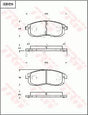 Brake Pad Set, Disc Brake GDB7214DT - TRW