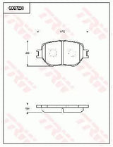 Brake Pad Set, Disc Brake GDB7230DT - TRW