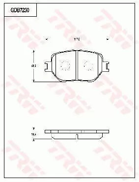 Brake Pad Set, Disc Brake GDB7230DT - TRW