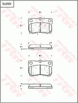 Brake Pad Set, Disc Brake GDB7231DT - TRW - Brake Pads - TRW
