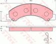 Brake Pad Set, Disc Brake GDB7233 - TRW