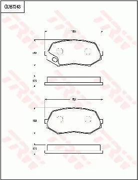 Brake Pad Set, Disc Brake GDB7243AT - TRW