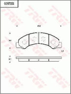 Brake Pad Set, Disc Brake GDB7252 - TRW