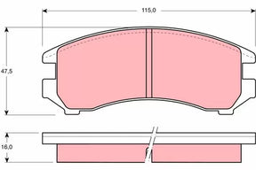 Brake Pad Set, Disc Brake GDB731 - TRW