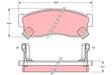 Brake Pad Set, Disc Brake GDB732 - TRW