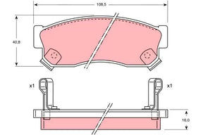 Brake Pad Set, Disc Brake GDB732 - TRW