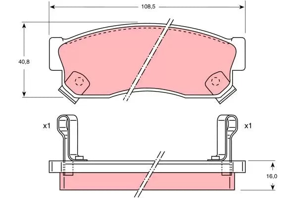Brake Pad Set, Disc Brake GDB732 - TRW