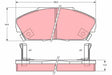 Brake Pad Set, Disc Brake GDB733 - TRW