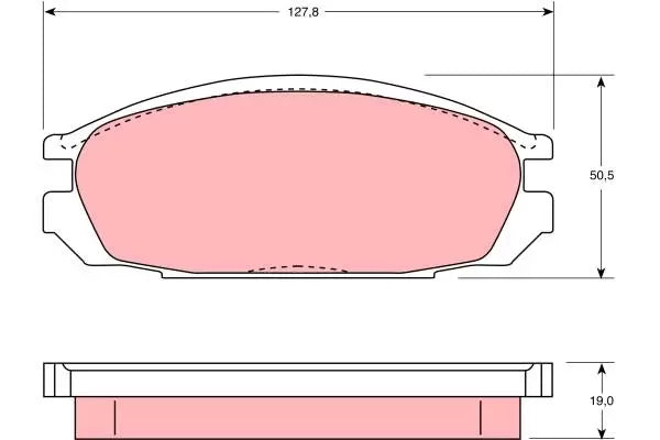 Brake Pad Set, Disc Brake GDB745DT - TRW