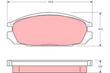Brake Pad Set, Disc Brake GDB745DT - TRW