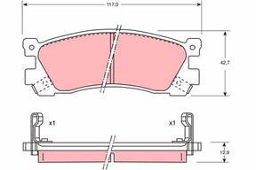 Brake Pad Set, Disc Brake GDB746 - TRW