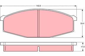 Brake Pad Set, Disc Brake GDB747 - TRW