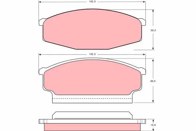 Brake Pad Set, Disc Brake GDB748 - TRW