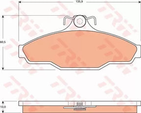 Brake Pad Set, Disc Brake GDB7510 - TRW