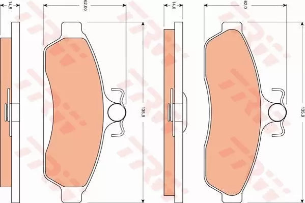 Brake Pad Set, Disc Brake GDB7514 - TRW