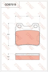 Brake Pad Set, Disc Brake GDB7518 - TRW