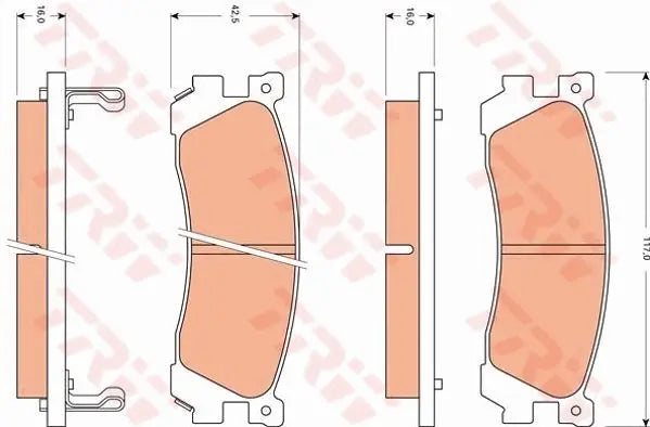 Brake Pad Set, Disc Brake GDB7529 - TRW