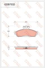 Brake Pad Set, Disc Brake GDB7532 - TRW - Brake Pads - TRW