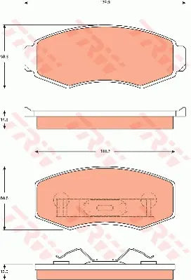 Brake Pad Set, Disc Brake GDB7538 - TRW