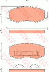 Brake Pad Set, Disc Brake GDB7538 - TRW - Brake Pads - TRW