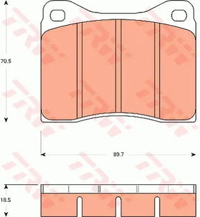 Brake Pad Set, Disc Brake GDB7540 - TRW