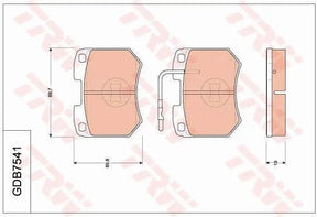 Brake Pad Set, Disc Brake GDB7541 - TRW