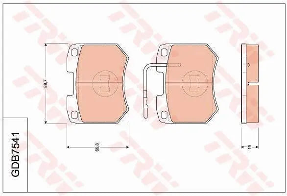 Brake Pad Set, Disc Brake GDB7541 - TRW