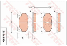 Brake Pad Set, Disc Brake GDB7546 - TRW