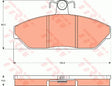 Brake Pad Set, Disc Brake GDB7550DT - TRW