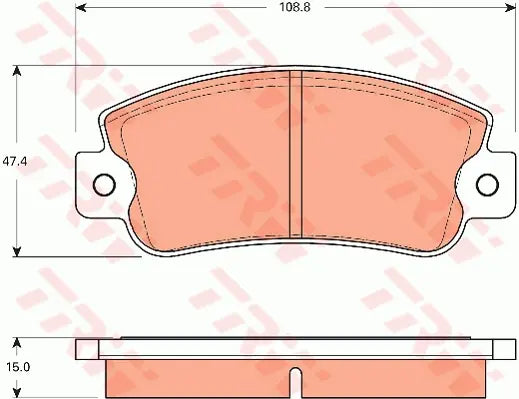 Brake Pad Set, Disc Brake GDB7553 - TRW