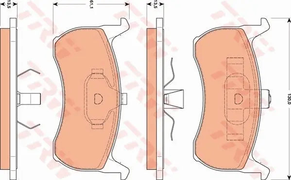 Brake Pad Set, Disc Brake GDB7555DT - TRW