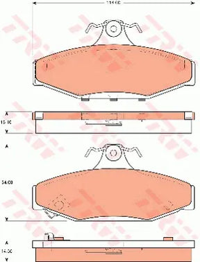 Brake Pad Set, Disc Brake GDB7570DT - TRW