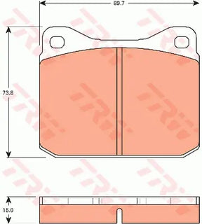 Brake Pad Set, Disc Brake GDB7572 - TRW
