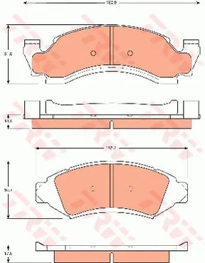 Brake Pad Set, Disc Brake GDB7574 - TRW