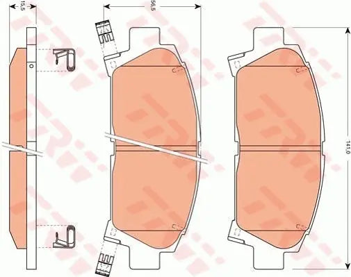 Brake Pad Set, Disc Brake GDB7581 - TRW