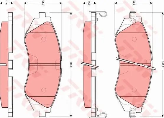 Brake Pad Set, Disc Brake GDB7583DT - TRW