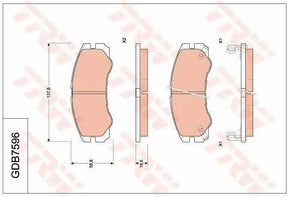 Brake Pad Set, Disc Brake GDB7596 - TRW