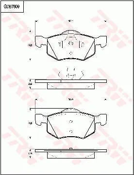 Brake Pad Set, Disc Brake GDB760 - TRW