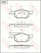 Brake Pad Set, Disc Brake GDB760 - TRW