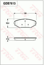 Brake Pad Set, Disc Brake GDB7613 - TRW