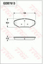Brake Pad Set, Disc Brake GDB7613 - TRW