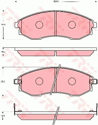 Brake Pad Set, Disc Brake GDB7614 - TRW
